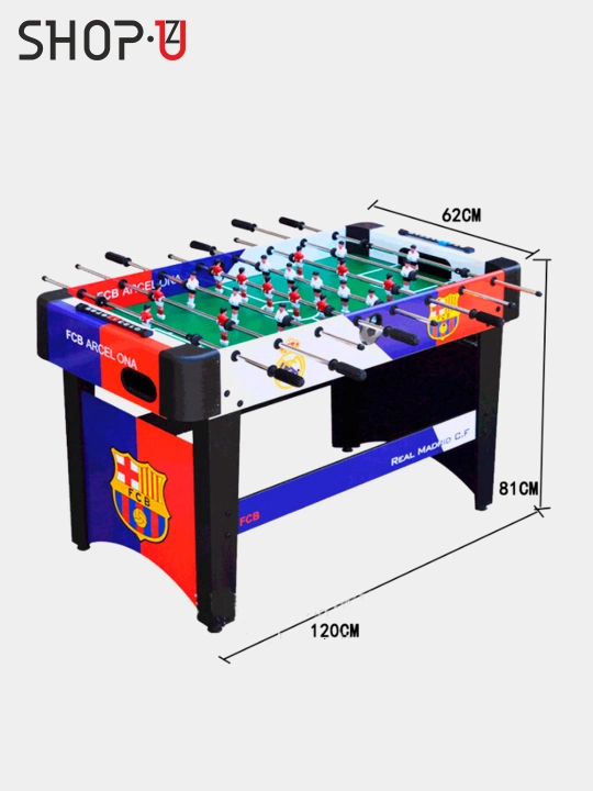 Oyoqchali stol usti hockey / futbol kikeri, 50x29 sm / 120x61x80sm / 142x76x88sm