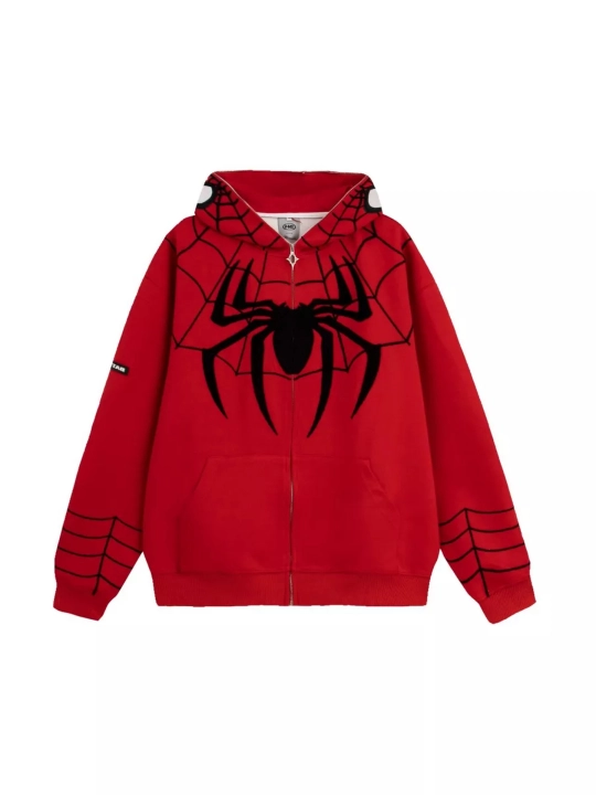Xudi zip Unisex, o‘rgimchak odam, paxtadan, katta, unisex, marvel, XB, unisex
