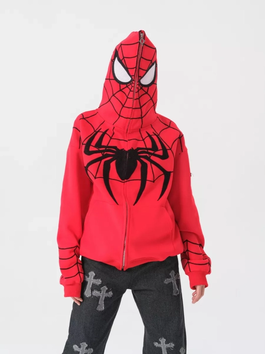 Xudi zip Unisex, o‘rgimchak odam, paxtadan, katta, unisex, marvel, XB, unisex