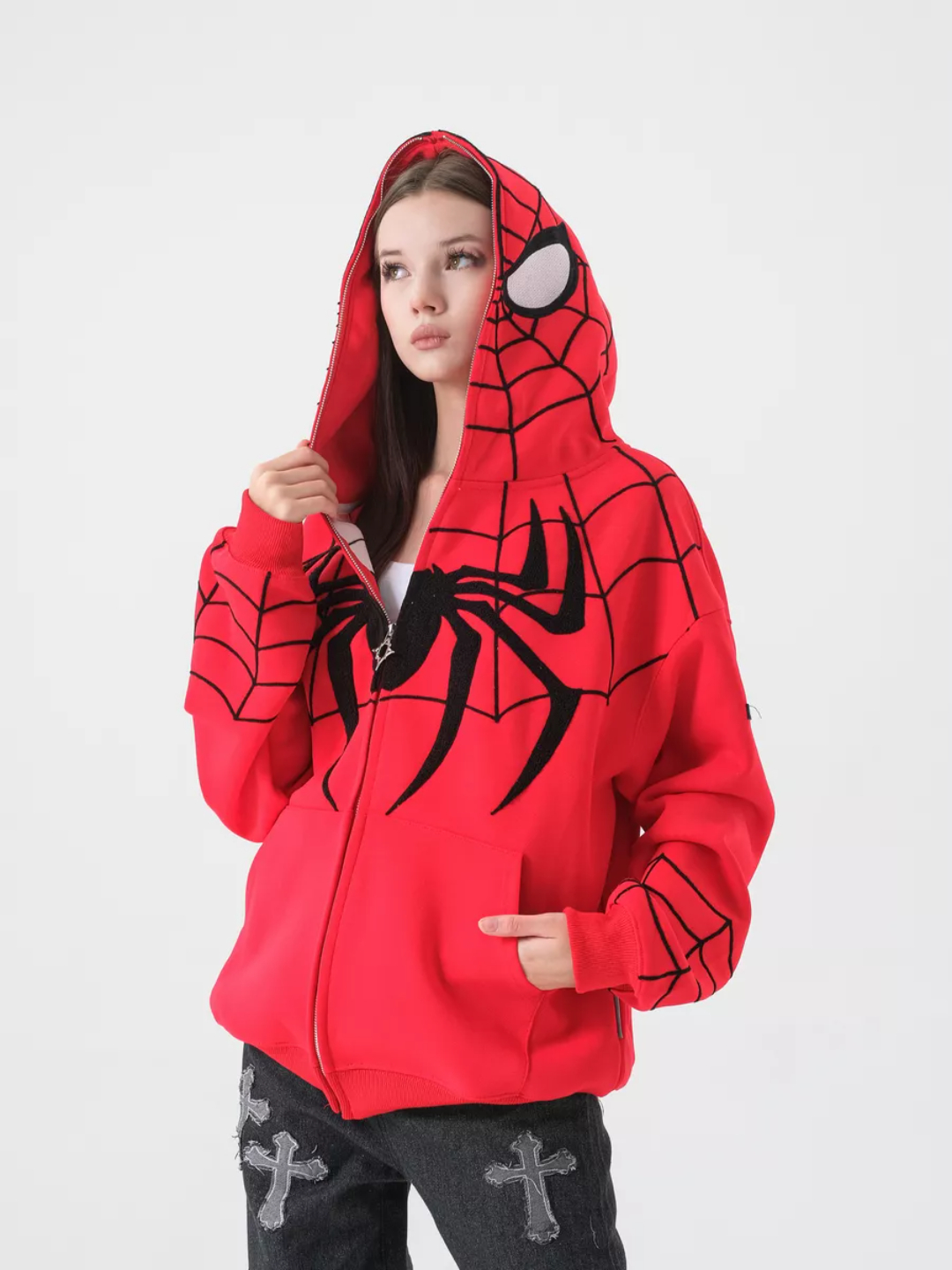 Xudi zip Unisex, o‘rgimchak odam, paxtadan, katta, unisex, marvel, XB, unisex