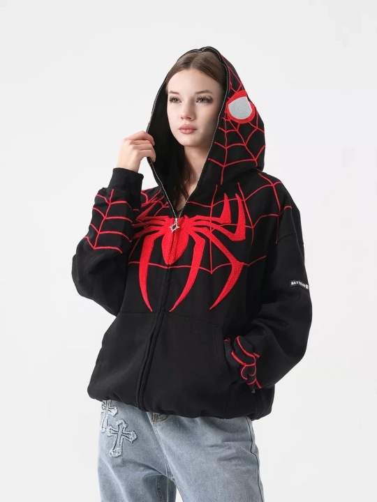 Xudi zip Unisex, o‘rgimchak odam, paxtadan, katta, unisex, marvel, XB, unisex