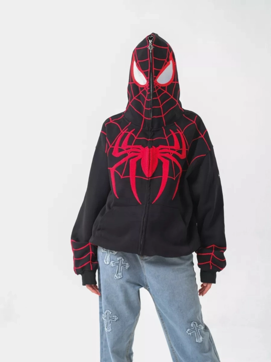Xudi zip Unisex, o‘rgimchak odam, paxtadan, katta, unisex, marvel, XB, unisex