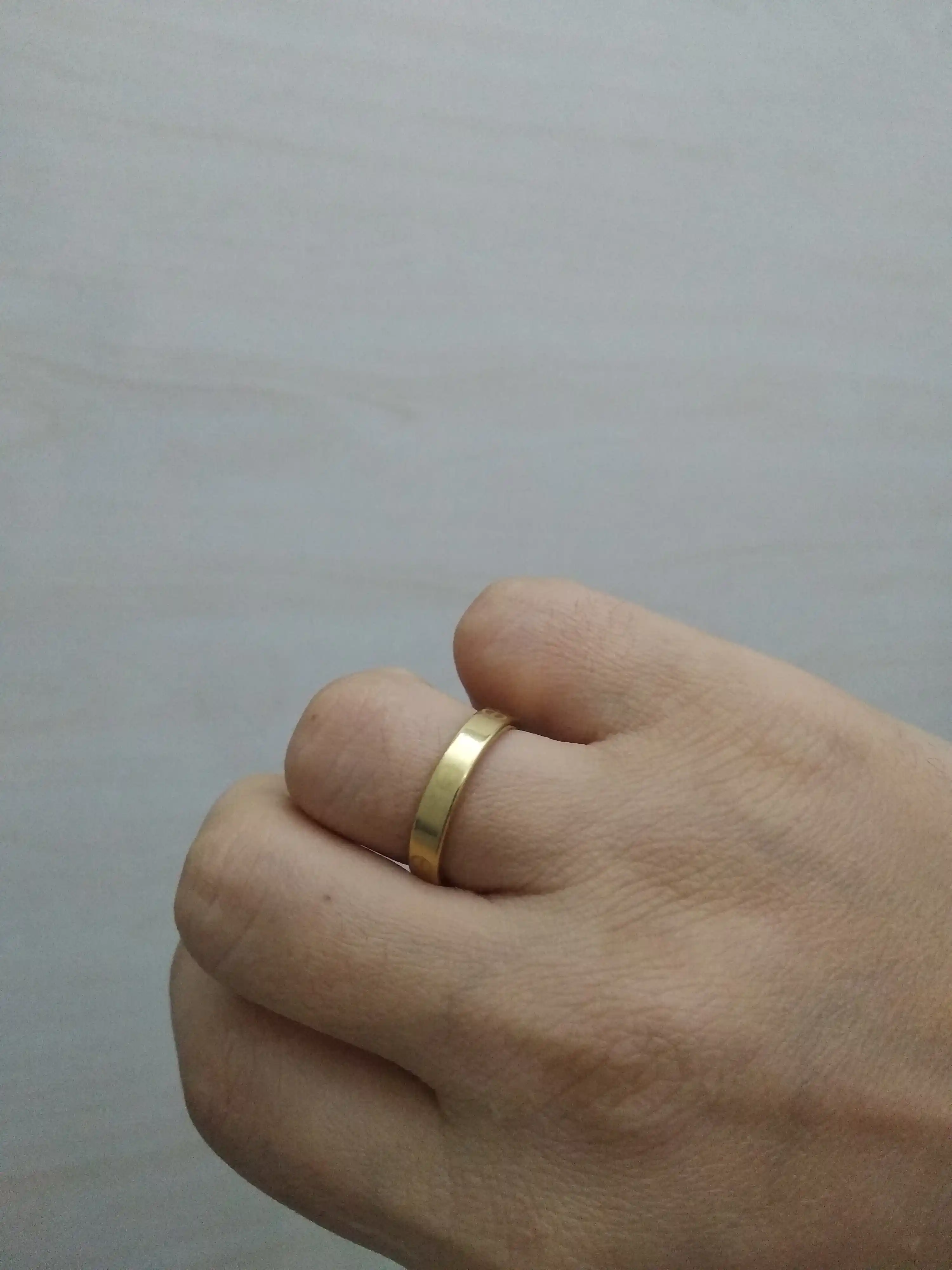 Парное кольцо с камнем, гвоздик, Stainless Steel