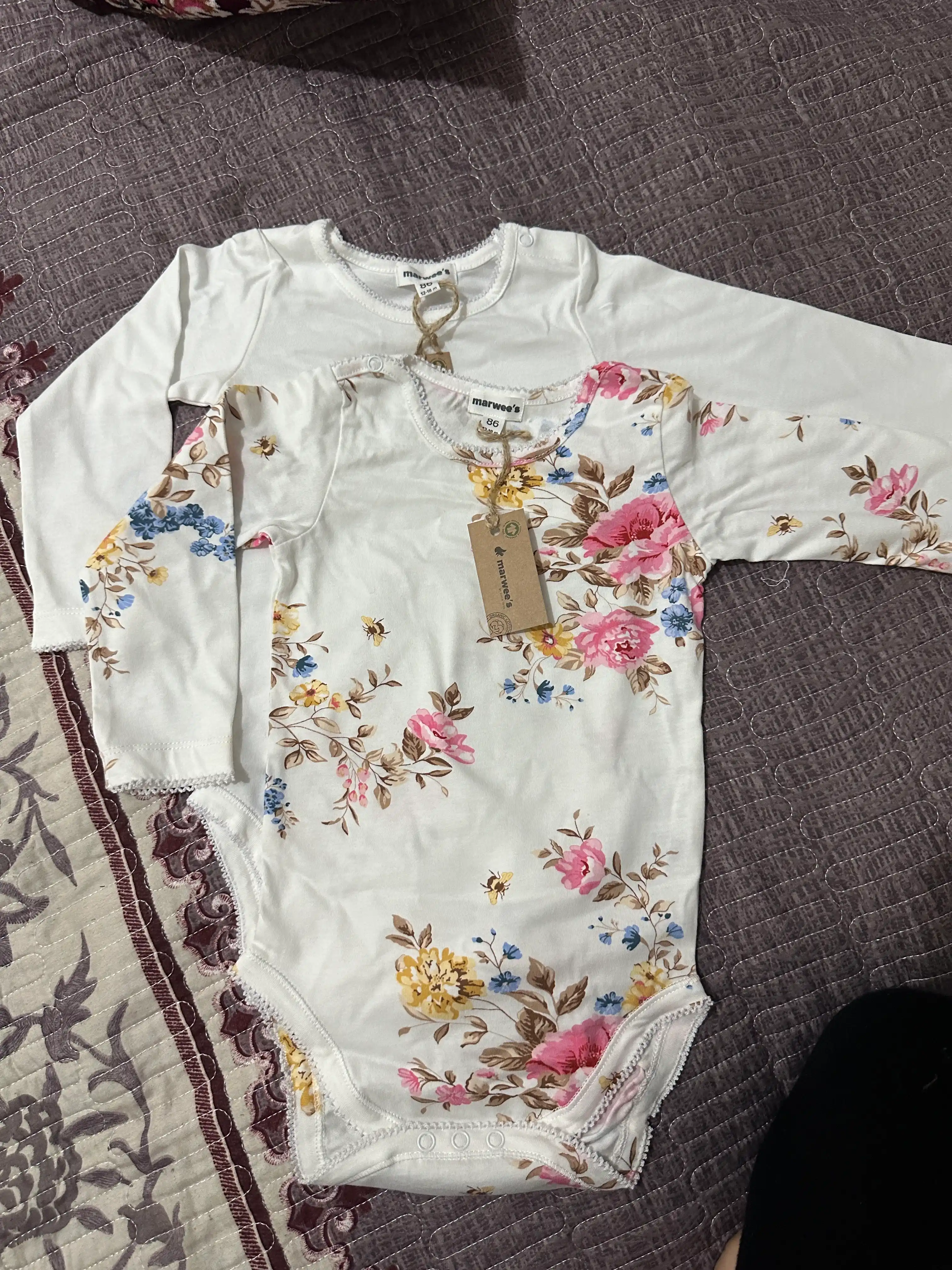 Боди из 100% органического хлопка, 2 шт