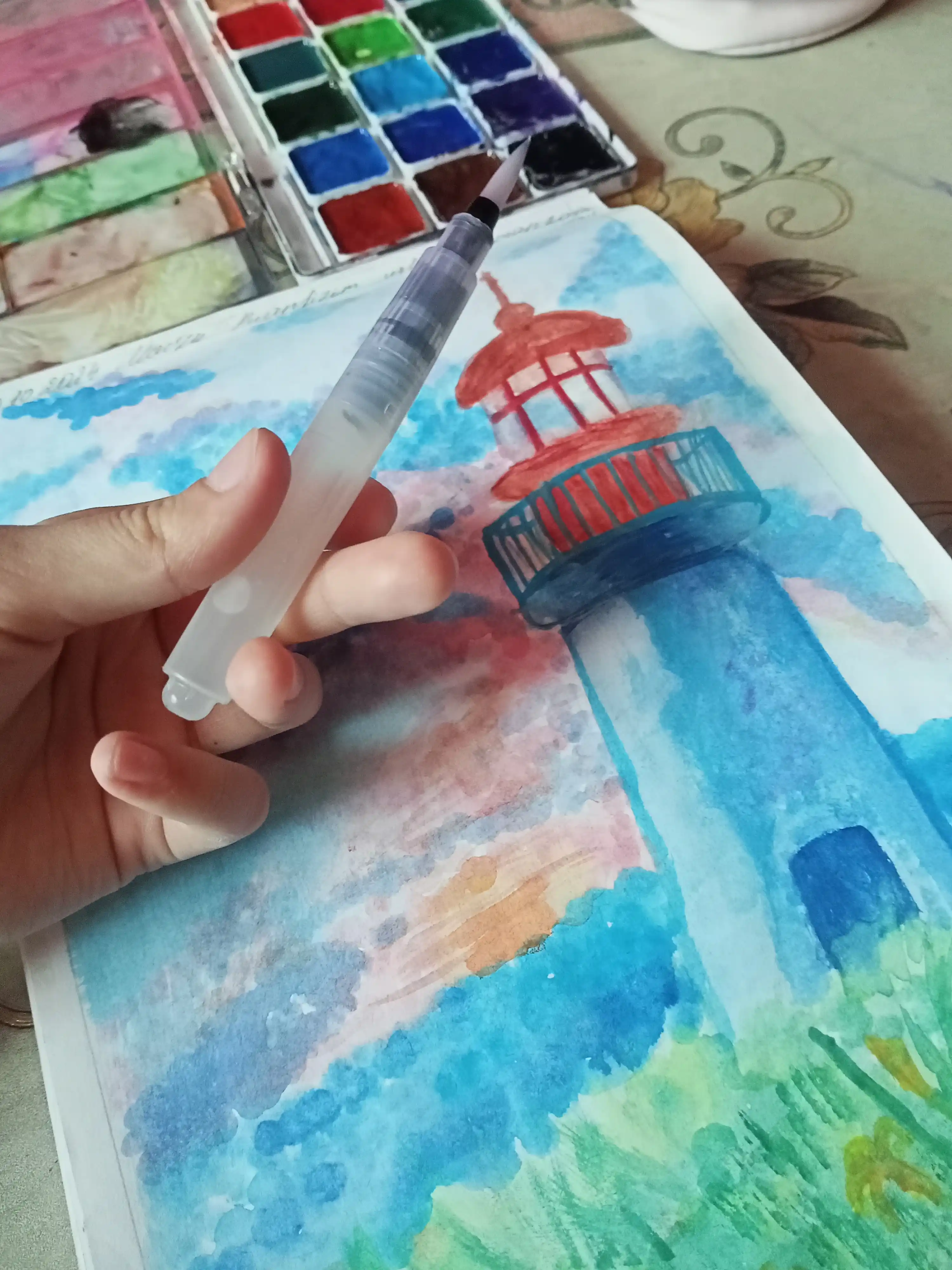 Кисть синтетика Vista-Artista VWB-03, круглая, короткая ручка, большая