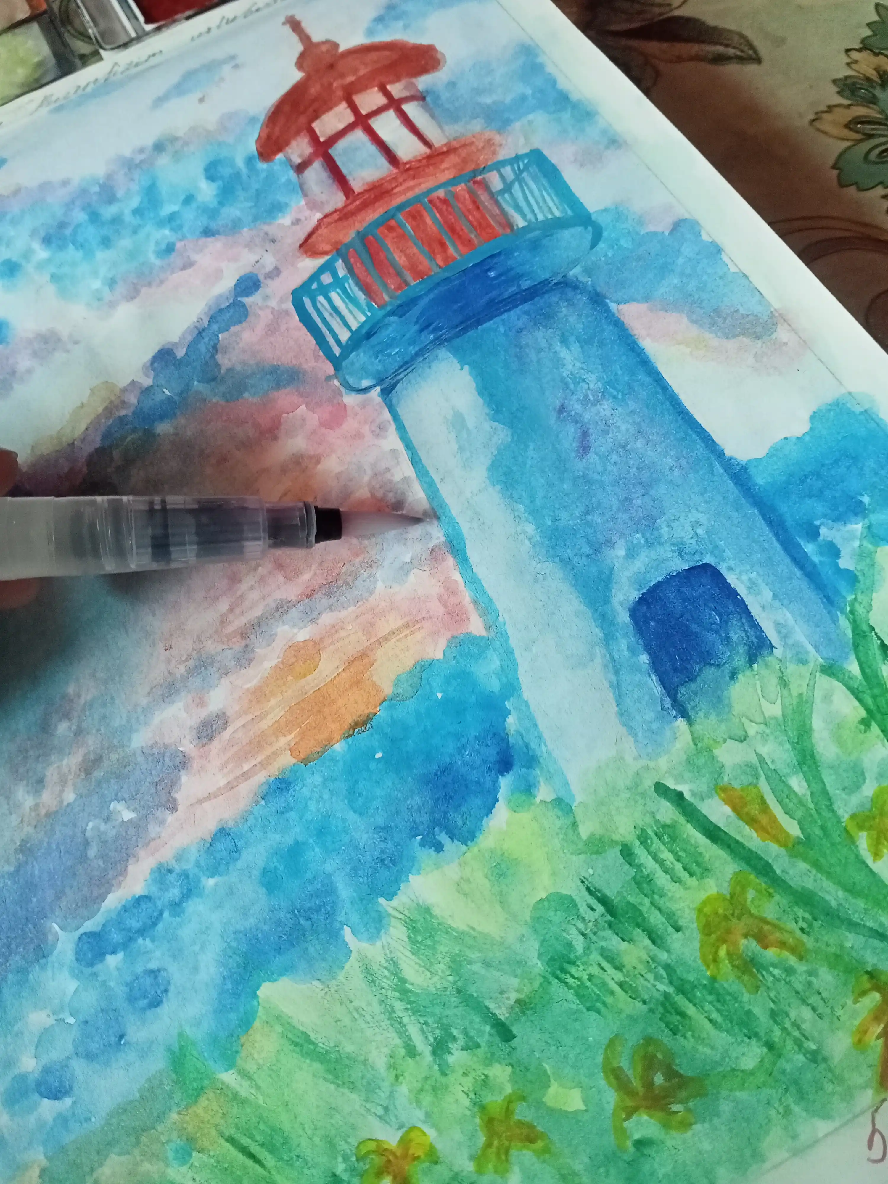 Кисть синтетика Vista-Artista VWB-03, круглая, короткая ручка, большая