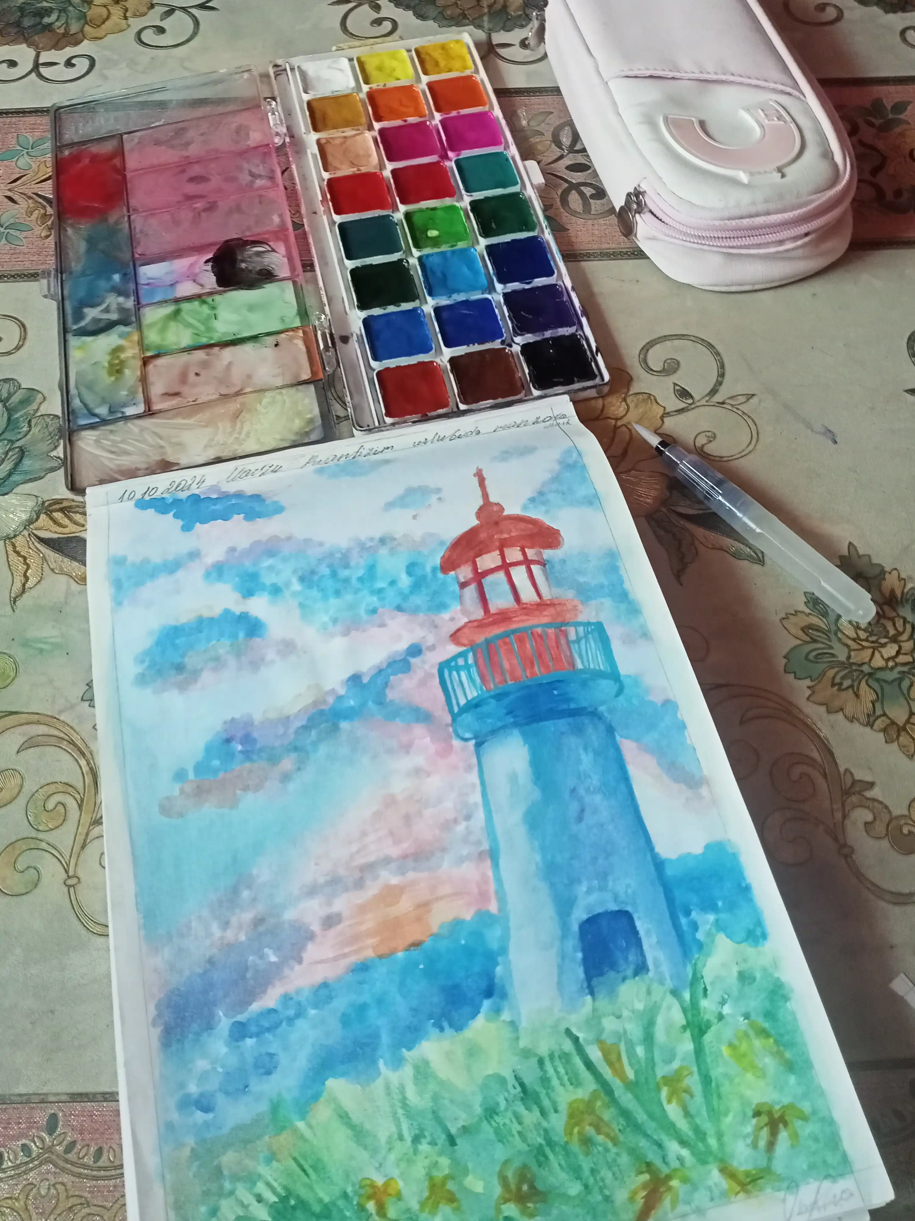Кисть синтетика Vista-Artista VWB-03, круглая, короткая ручка, большая
