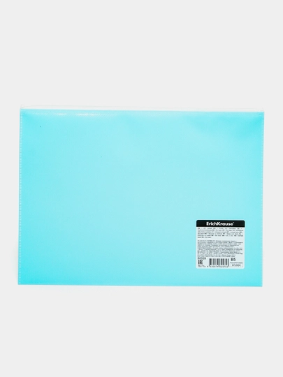 Zip-пакет пластиковый ErichKrause Diagonal Pastel, B5, непрозрачный, ассорти — ERKR-P146612-БИРЮЗ