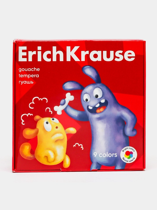 Гуашь ErichKrause Jolly Friends 9 цветов по 20 мл  61414 - 