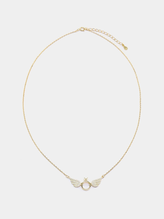Ayollar Uchun Osmon qanotlari zanjiri Sterling 925-proba Kumush "ALIXANDRA" brendi Koreya