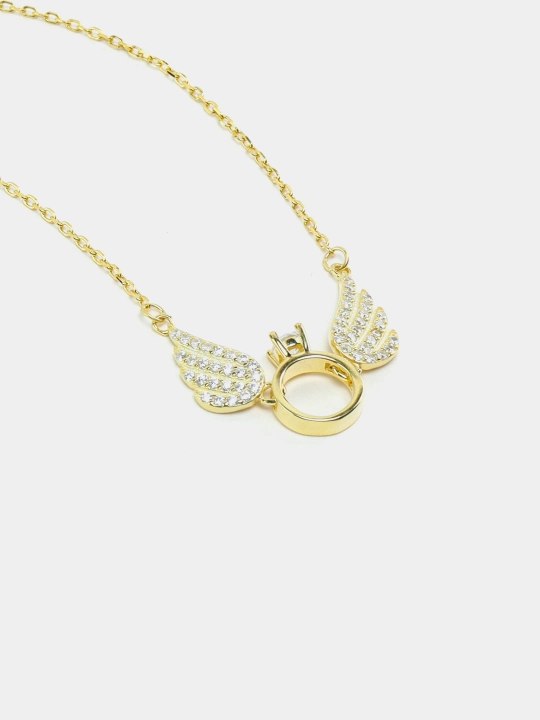 Ayollar Uchun Osmon qanotlari zanjiri Sterling 925-proba Kumush "ALIXANDRA" brendi Koreya