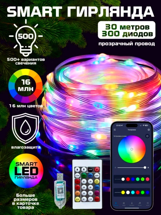 Aqlli RGB LED tasmasi, SMART girlyanda