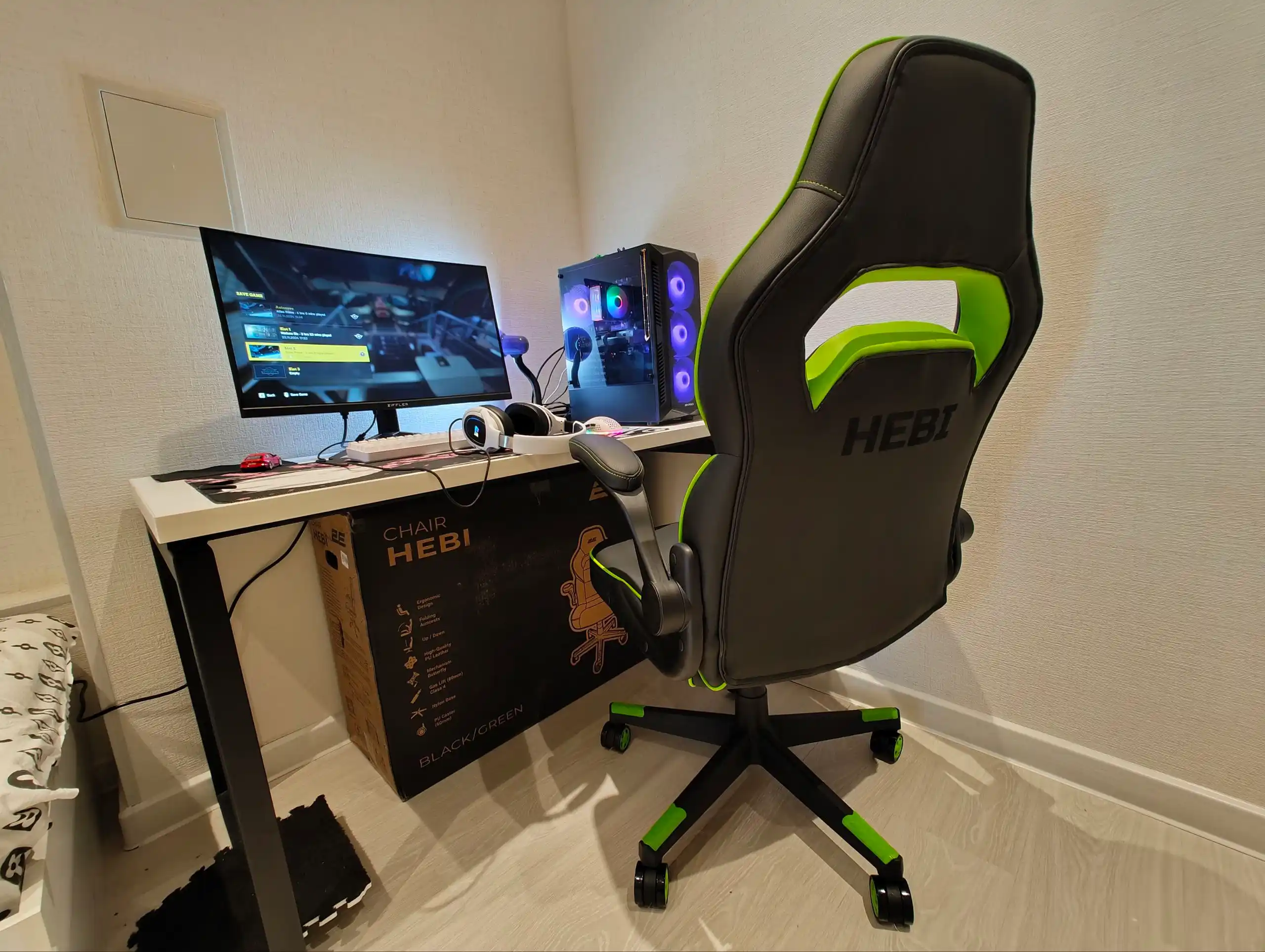 Игровое компьютерное кресло 2E Gaming HEBI 2E-GC-HEB-BK