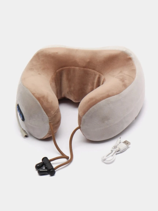 Массажная подушка для шеи U-Shaped Massage Pillow, туристическая