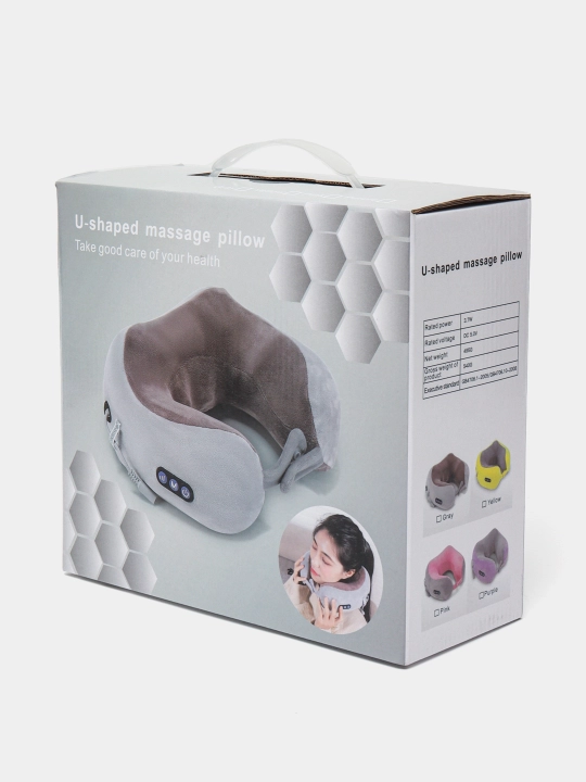 Массажная подушка для шеи U-Shaped Massage Pillow, туристическая