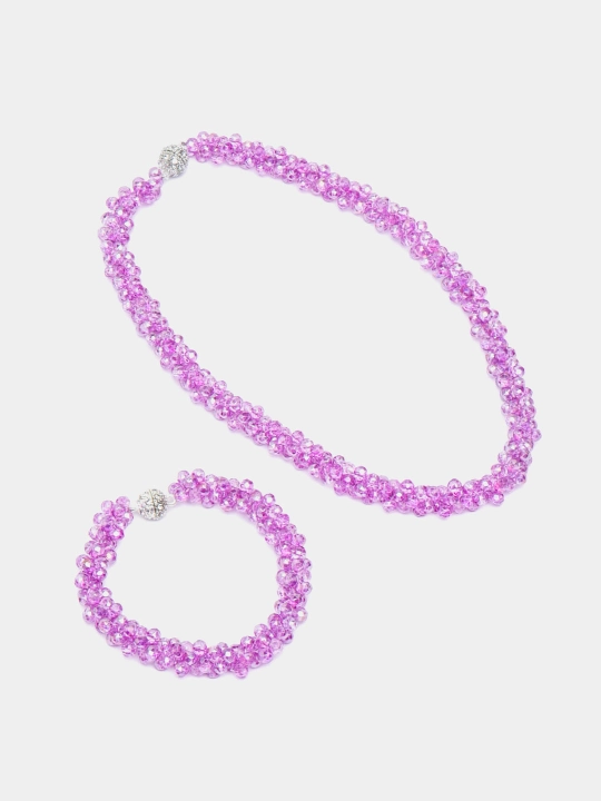 Choker va bilaguzuk, marjon, kristalli marjon, bijuteriya
