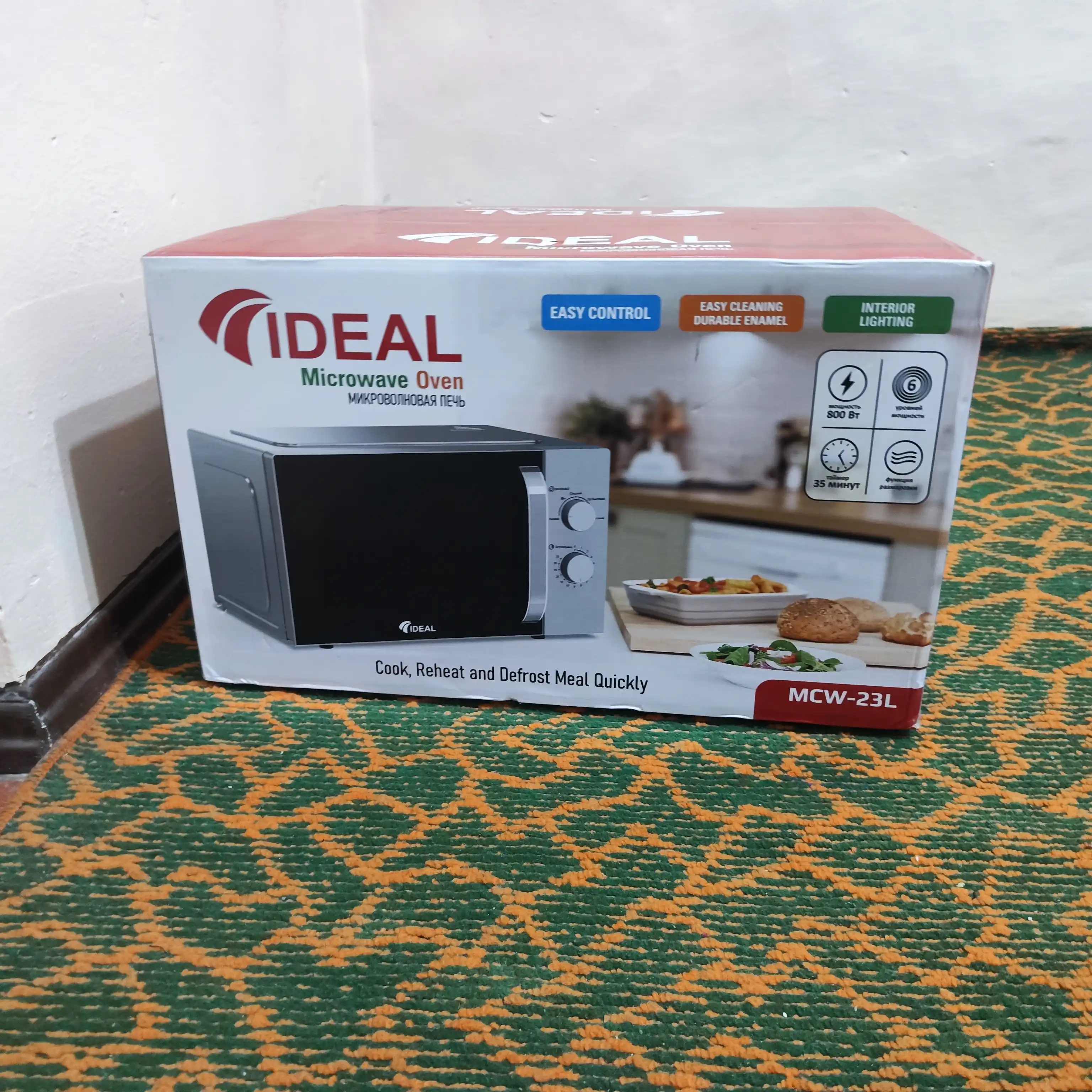 Mikroto'lqinli pech IDEAL MCW-23L, hajmi 23 litr, quvvati 800