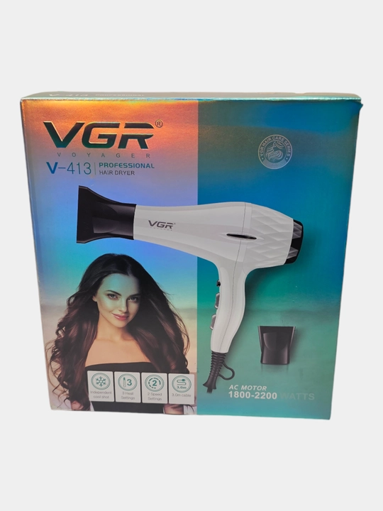 Фен для волос профессиональный VGR V-413, с отрицательными ионами и диффузором - 