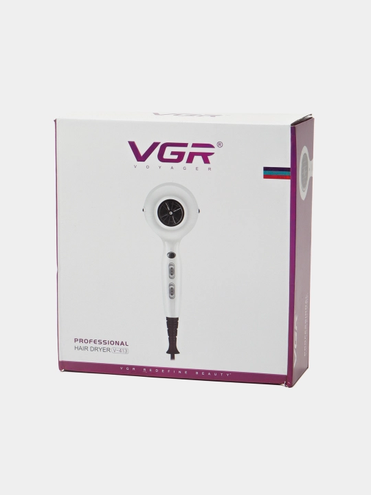 Фен для волос профессиональный VGR V-413, с отрицательными ионами и диффузором - 