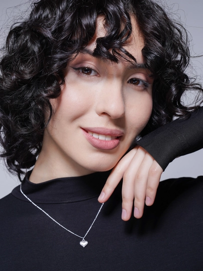 Цепочка в форме сердца из серебра от бренда ALIXANDRA — OOYSHA-AL0012-СЕРЕБРН