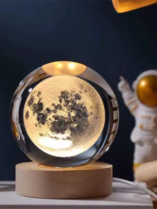 Хрустальный шар ночник 3D, анти стресс, настольный светильник, 6-8 см, лампа LED