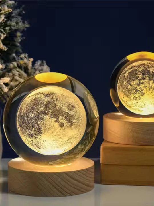 Хрустальный шар ночник 3D, анти стресс, настольный светильник, 6-8 см, лампа LED