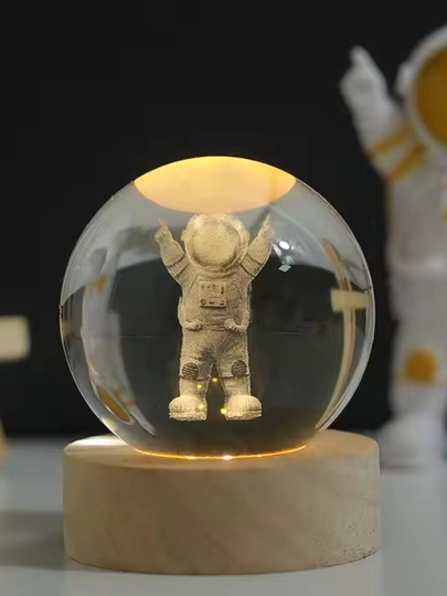 Хрустальный шар ночник 3D, анти стресс, настольный светильник, 6-8 см, лампа LED
