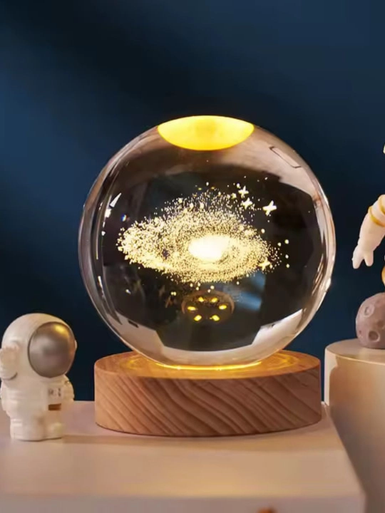 Хрустальный шар ночник 3D, анти стресс, настольный светильник, 6-8 см, лампа LED