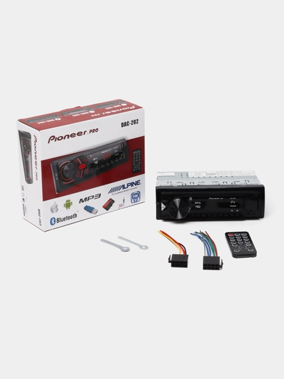 Автомобильная магнитола PIONEER pro, Bluetooth, MP3, USB, пульт дистанционного управления, радио — SVETMAG-PIONERM-СИНИЙ