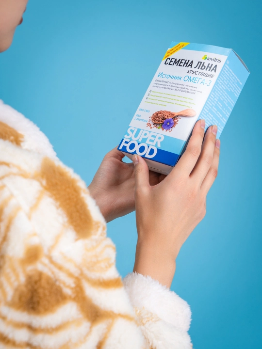Zig‘ir urug‘i "qarsildoq" 300 g, manba Omega 3