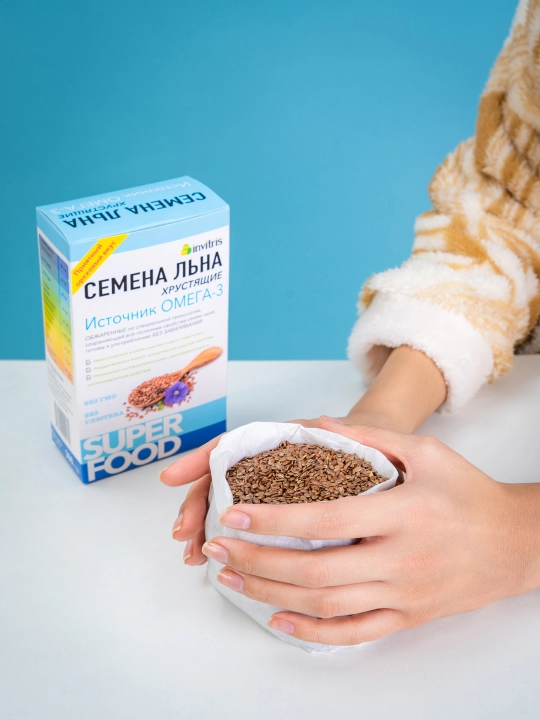 Zig‘ir urug‘i "qarsildoq" 300 g, manba Omega 3