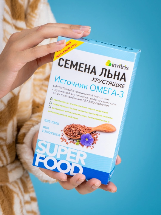 Zig‘ir urug‘i "qarsildoq" 300 g, manba Omega 3