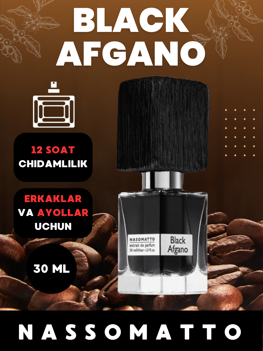 Духи Black Afgano Nasomatto, для мужчин и женщин, подарок, 30 мл купить ...