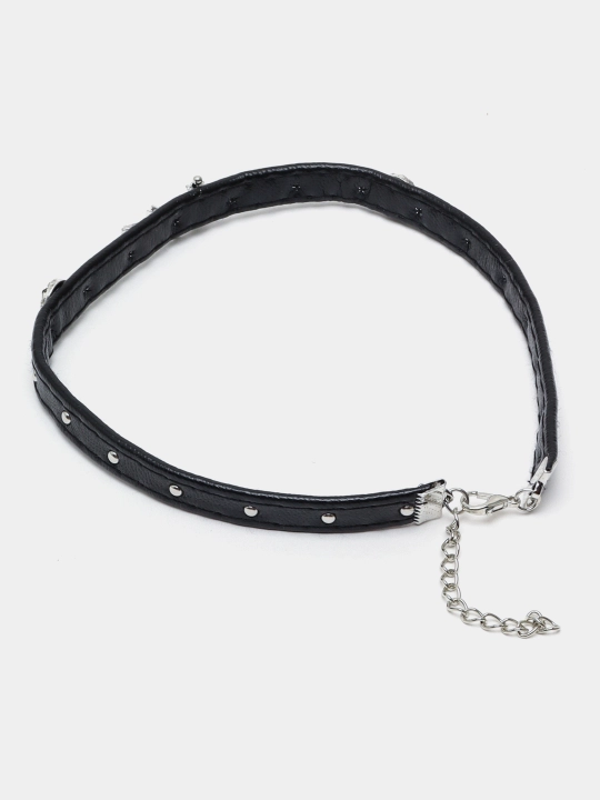 Bo'yin uchun choker, xoch bilan, ayollar uchun, charm