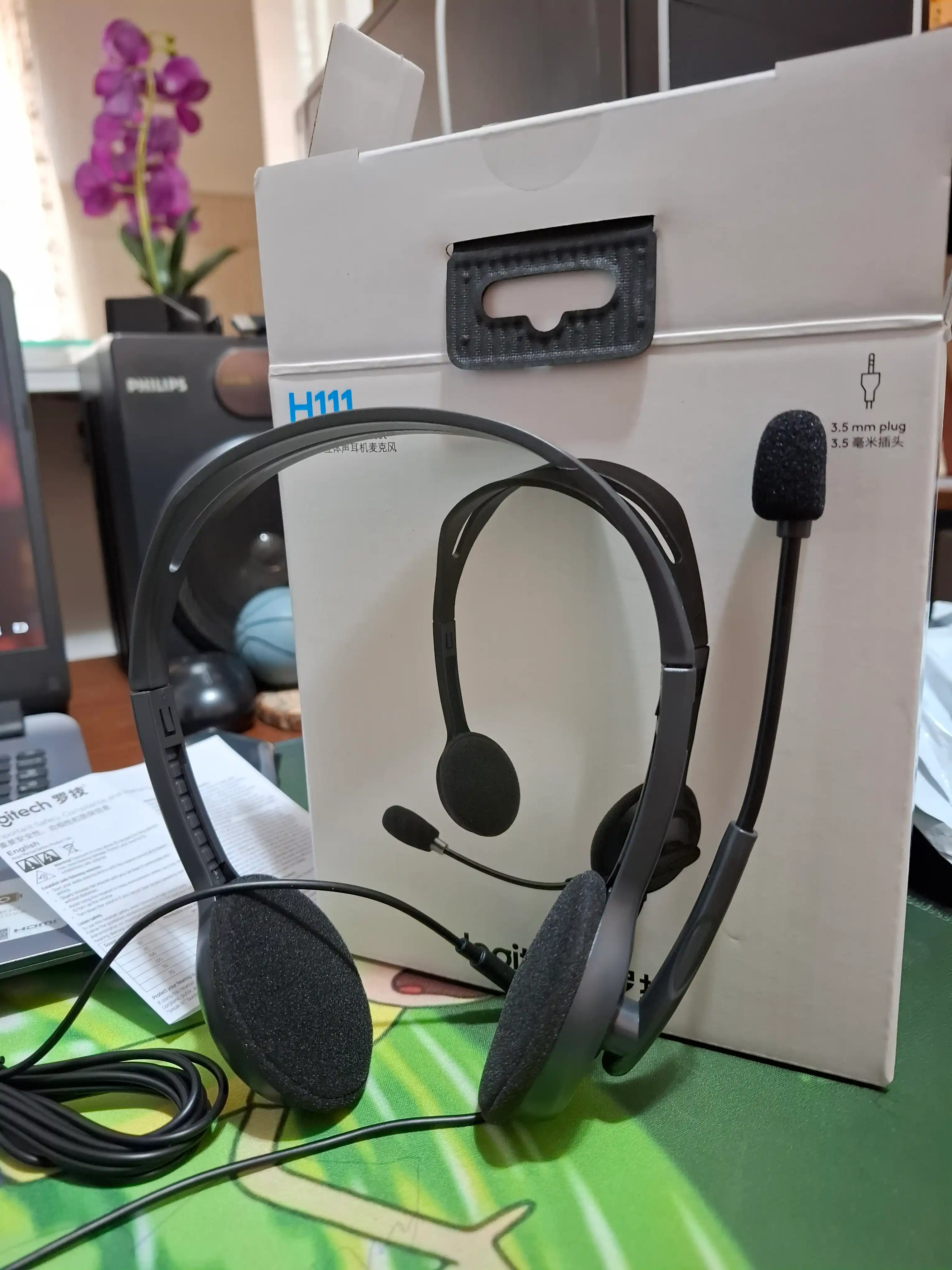 Logitech h111 minigarnituralari, call Center uchun kompyuter minigarnituralari