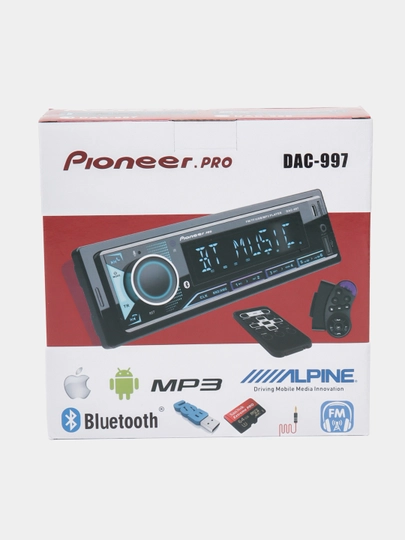 Автомобильная магнитола PIONEER pro, Bluetooth, MP3, USB, пульт дистанционного управления, радио — SVETMAG-PIONERM-БЕЖЕВ