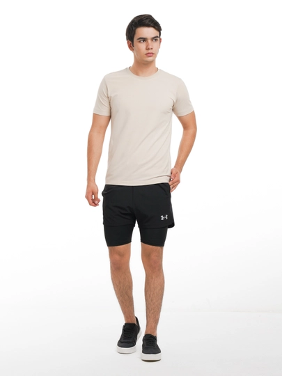 Шорты для зала, фитнеса и UFC, размеры S-XXL oversize c тайтсами — DSPORT-NIKESHO-ЧЕРН-XXL