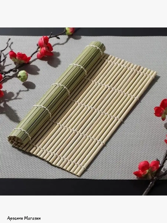 Бамбуковый коврик для суши и роллов, 24 * 24 см