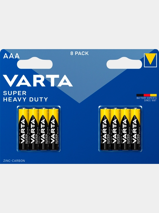 Батарейки VARTA Super Heavy Duty AAA (R03) солевые, 8 шт — игрушки, пульты