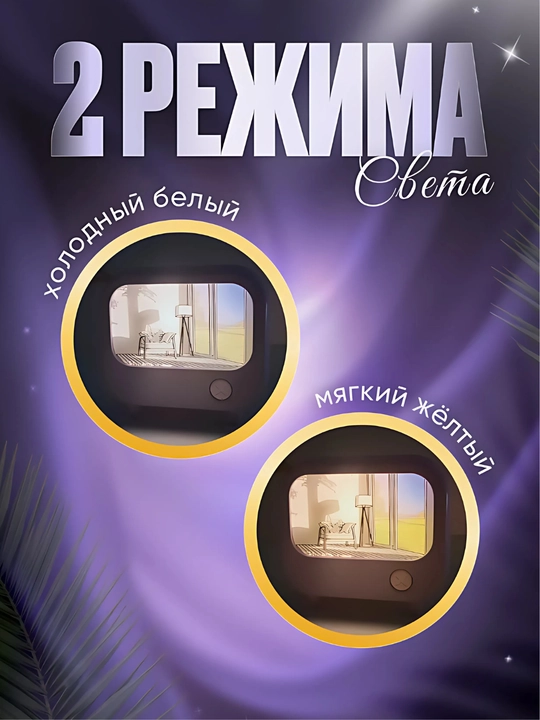 Декоративный светодиодный светильник в форме телевизора