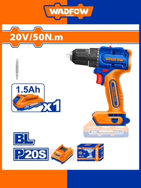 Cho'tkasiz akkumliyatorli drel WCDP5521 50nm WADFOW - 