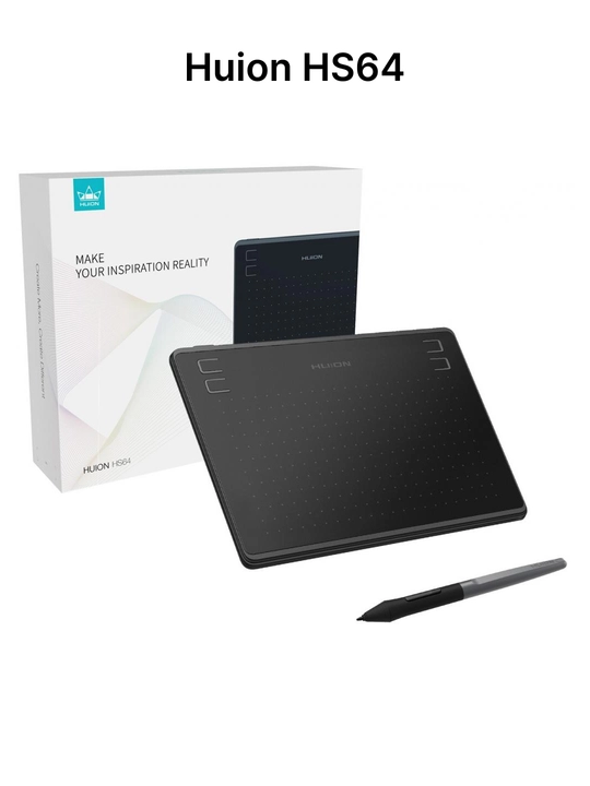 Графический планшет Huion HS64,HS64SE, специальное издание, 6.3*4 дюйма, micro USB, чёрный