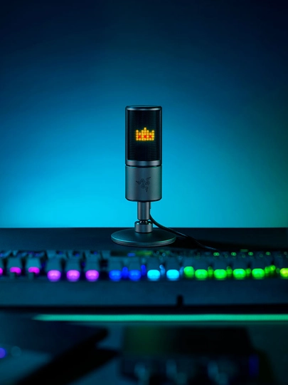 Игровой микрофон Razer Seiren Emote, для стримов, подкастов, Led-дисплей