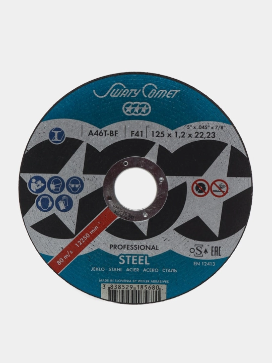 Отрезной диск Weiler SwatyComet F41 A46T-BF, сталь, 125 * 1.2 - 