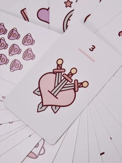 Таро Kawaii , электр.инструкция русс/узб, 78 карт, на английском языке, 6*10 см