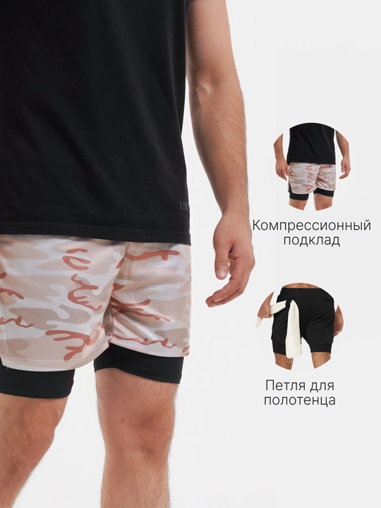 Шорты спортивные мужские, компрессионные