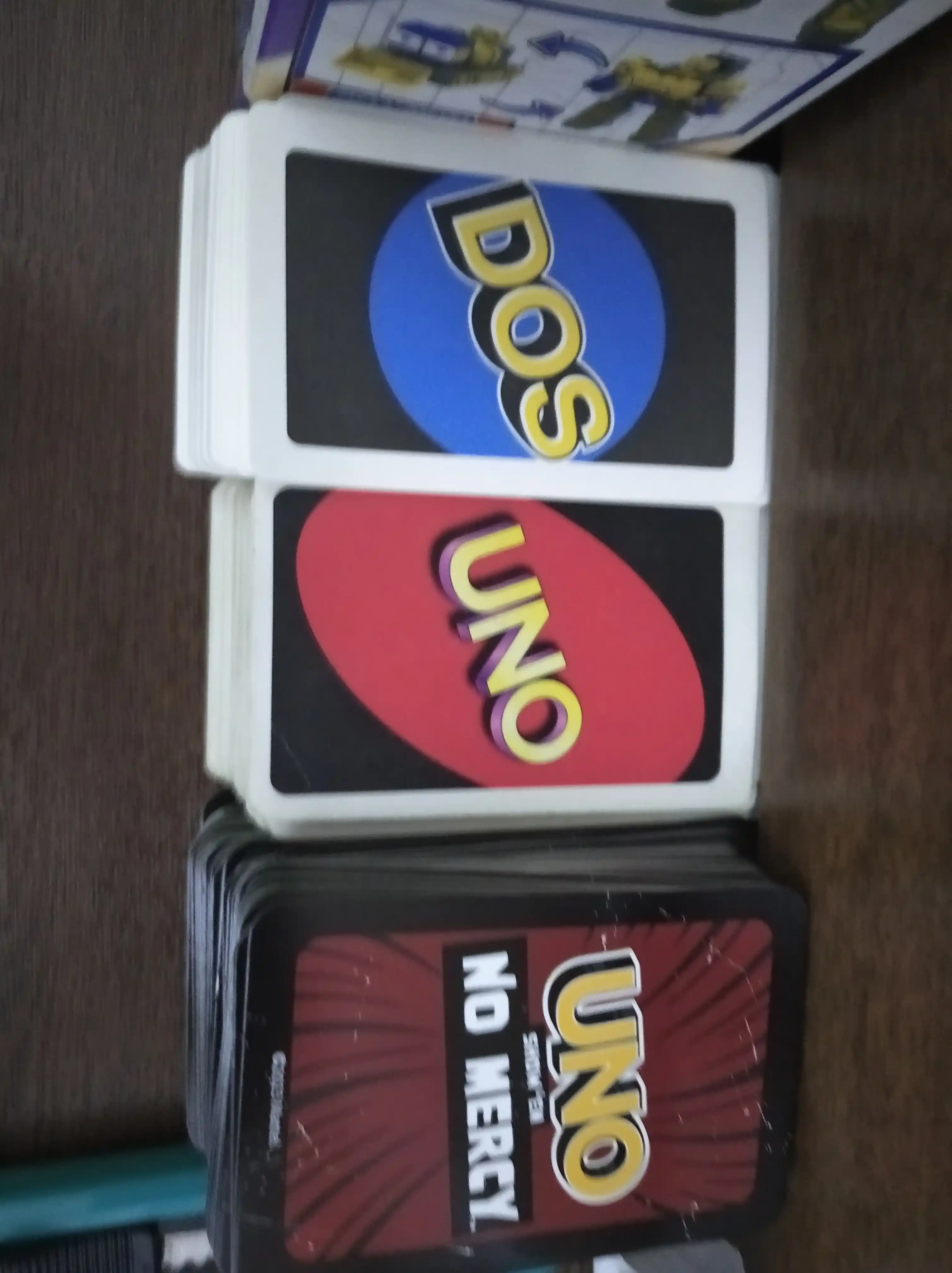 Stol o'yinlar UNO, Skip bo, No mercy, Flip, All wild