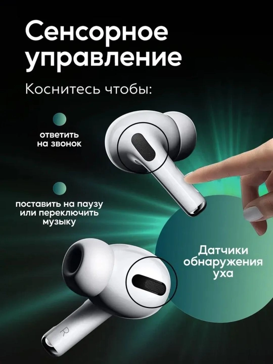 Simsiz Pods Pro quloqchinlari, zaryadlovchi qutili, sensor boshqaruvli, Lux nusxasi