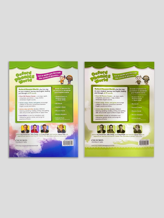 Oxford Phonics World 1, 2, 3, 4, 5, Classbook+Workbook, A4 format