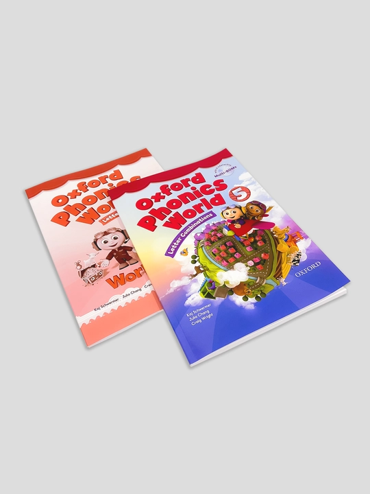 Oxford Phonics World 1, 2, 3, 4, 5, Classbook+Workbook, A4 format